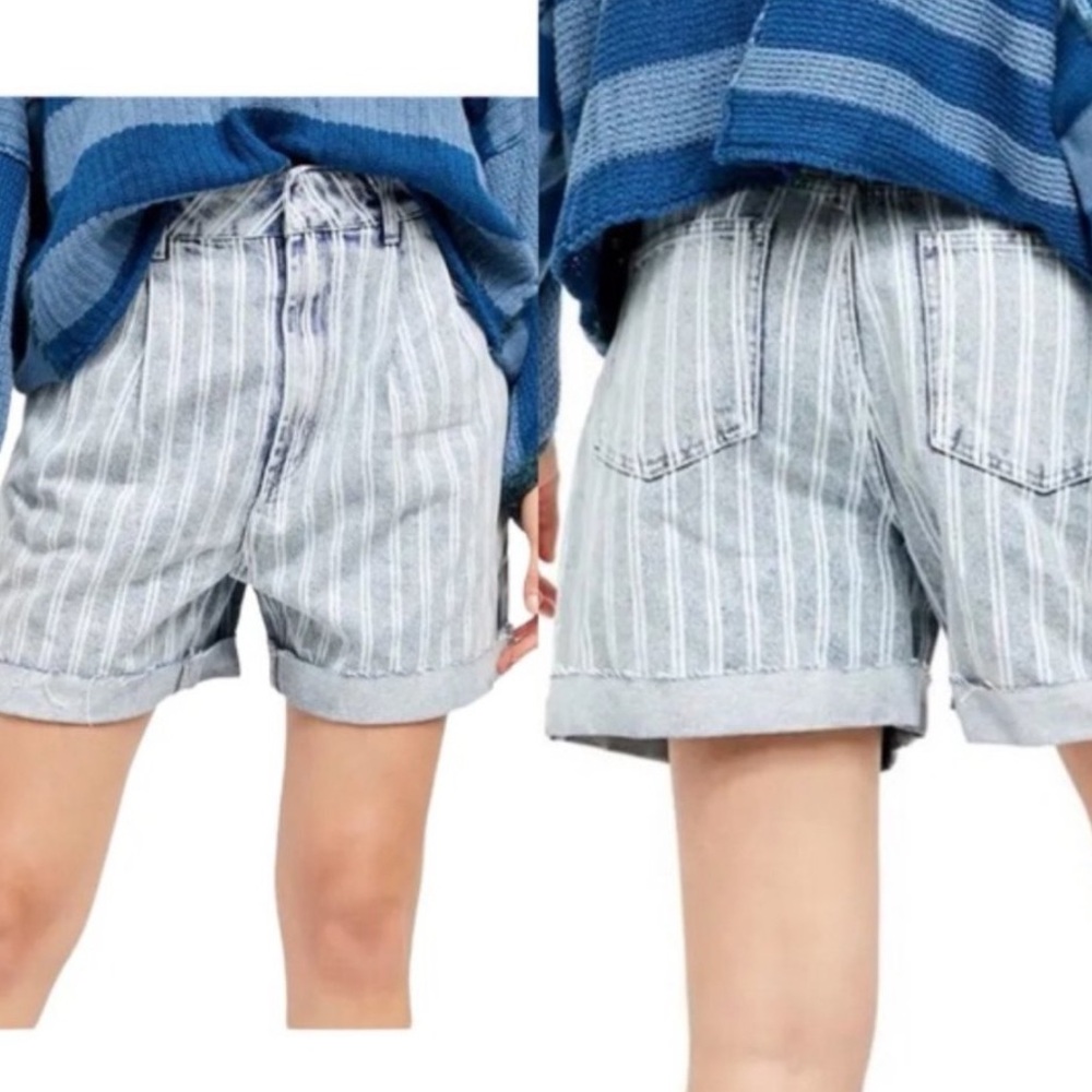 Free People x We The Free Dogtown Cutoff striped denim shorts - Picture 2 of 7